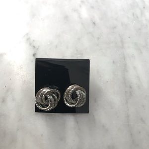 Silver stud earrings